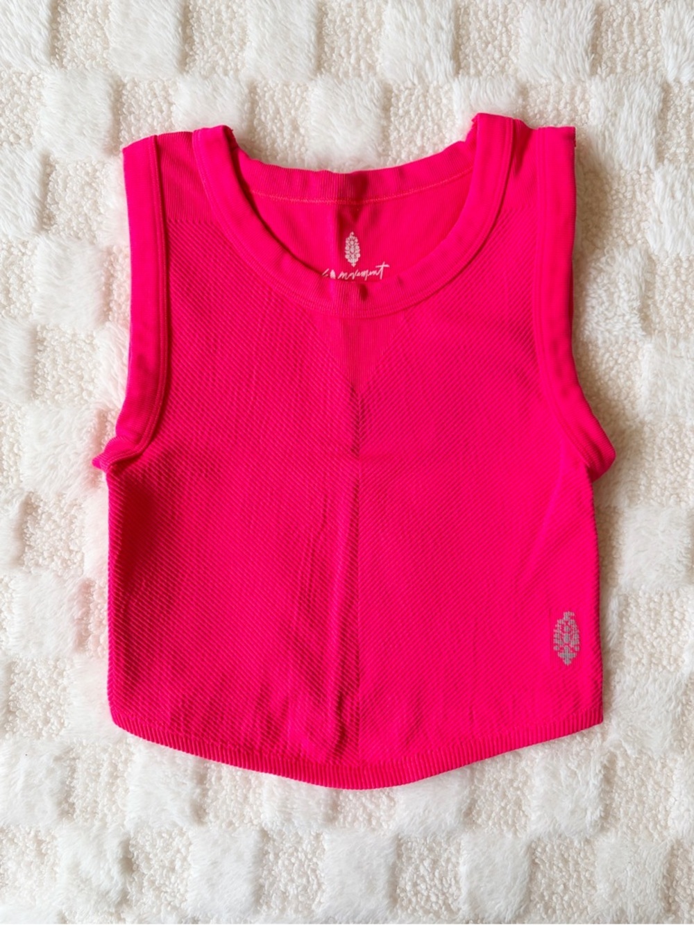 NWOT FP Movement Ribbed Crop Tank Pink XS/S